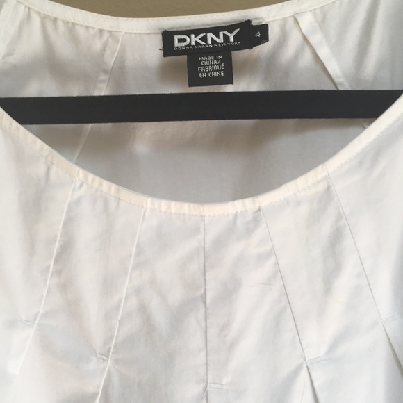Vintage DKNY White cotton Trapeze Top Size 4 - Picture 2 of 5